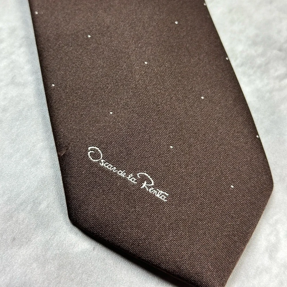 Oscar de la Renta Brown Mens Tie